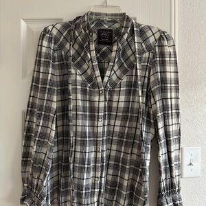 Old Navy Monochrome Plaid Shirt